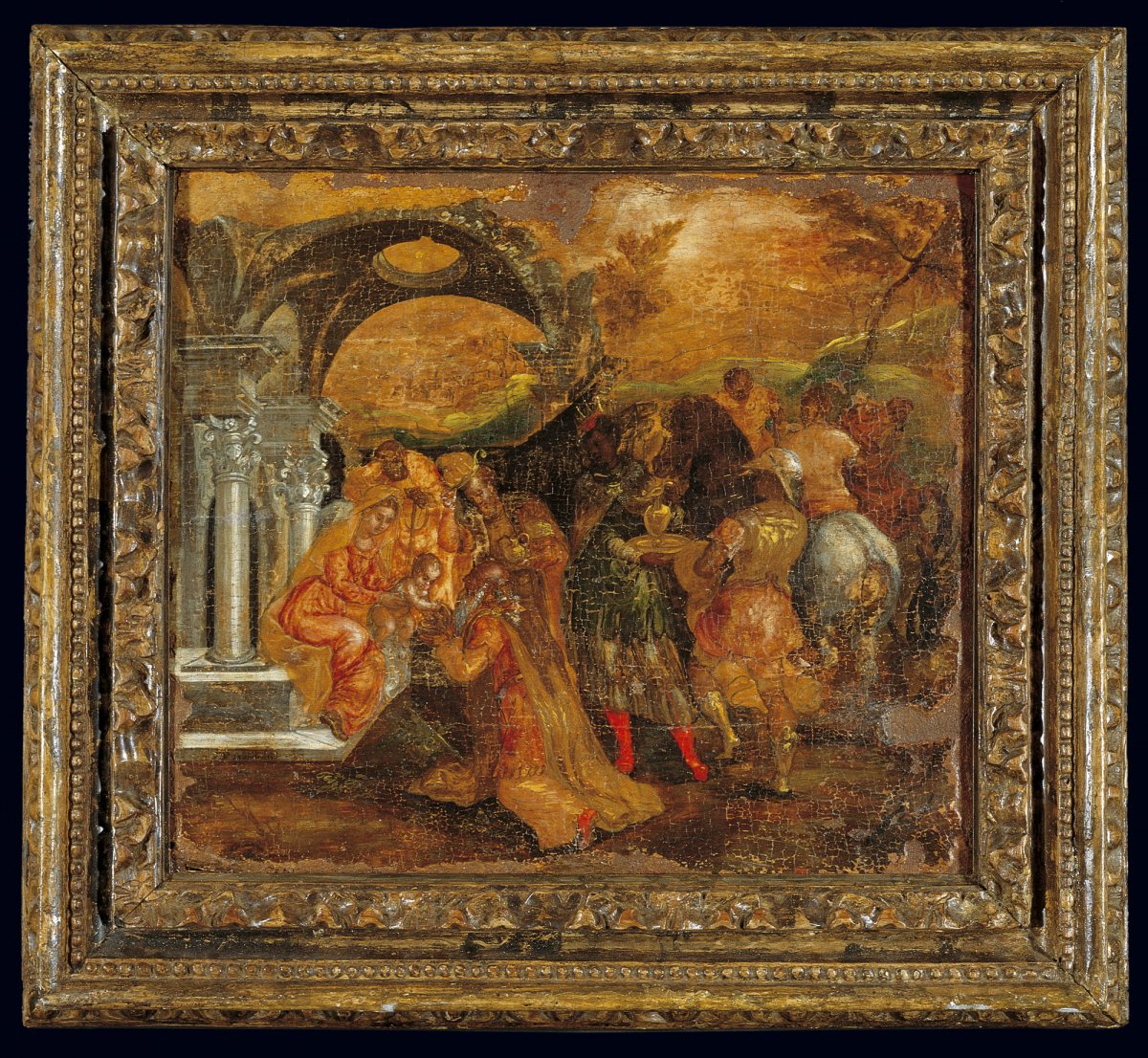 Η Προσκύνηση των Μάγων, 1565-1567-Δομήνικος Θεοτοκόπουλος. Μουσείο Μπενάκη, Αρ. Ευρ. 3048.