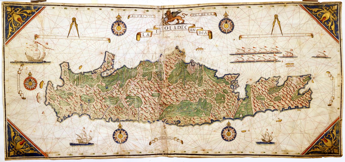 Πορτολάνος (ναυτικός χάρτης), 1562. Χαρτογράφος. Γεώργιος Σιδέρης (Καλαποδάς).