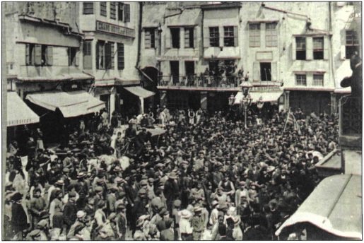 Στιγμιότυπο από το μεγάλο συλλαλητήριο στα Χανιά (20 Απριλίου 1905)