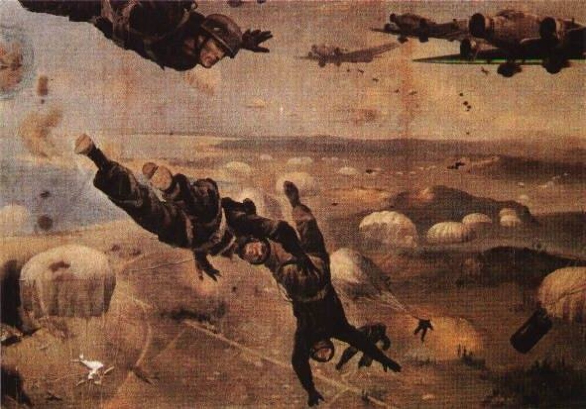 Προπαγανδιστική τέχνη από την Μάχη της Κρήτης