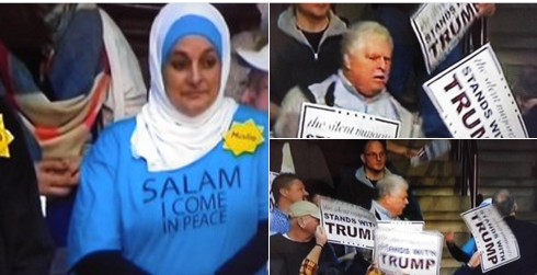 Μια μουσουλμάνα έκανε σιωπηλή διαμαρτυρία και την πέταξαν έξω από ομιλία του Τραμπ