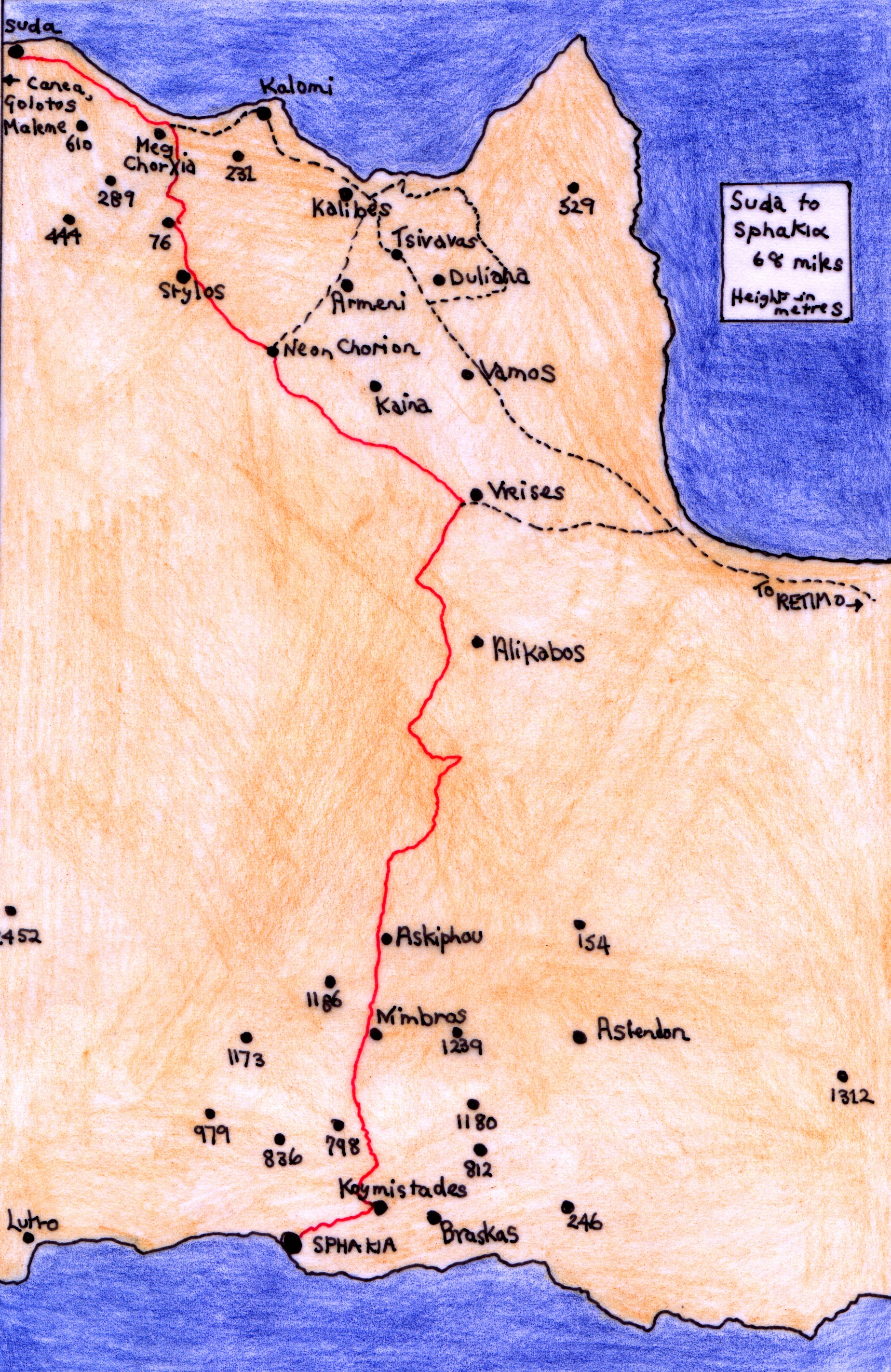 4 Suda Bay to Sphakia map
