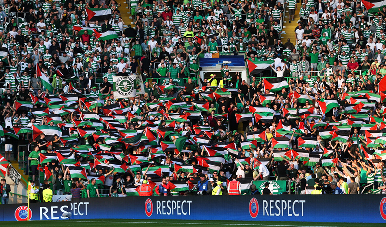 Χιλιάδες σημαίες της Παλαιστίνης στη νίκη της Σέλτικ επί της Χαποέλ Μπερ Σεβά | Βίντεο