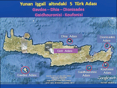 “Πέντε νησιά γύρω από την Κρήτη είναι τουρκικά”!