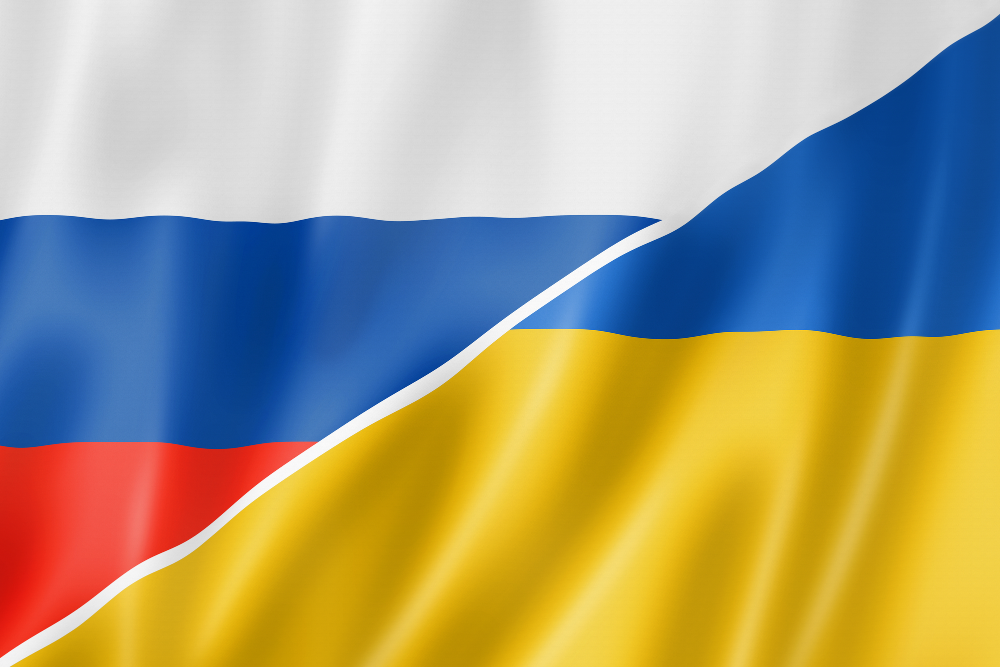 Russia and Ukraine flag