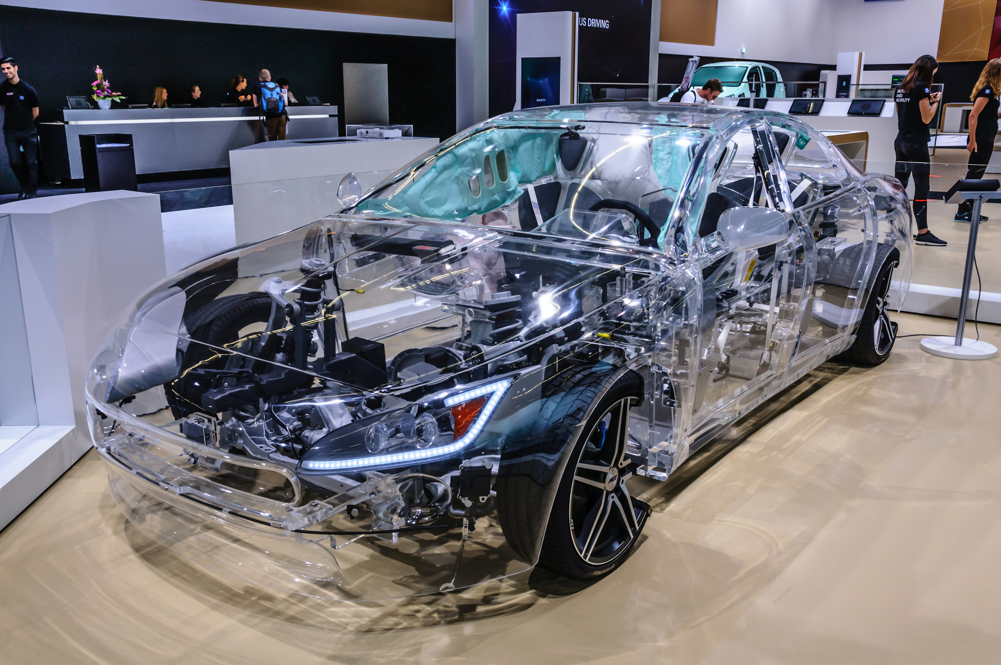 FRANKFURT – SEPT 2015: Tesla Model S concept prototype presented