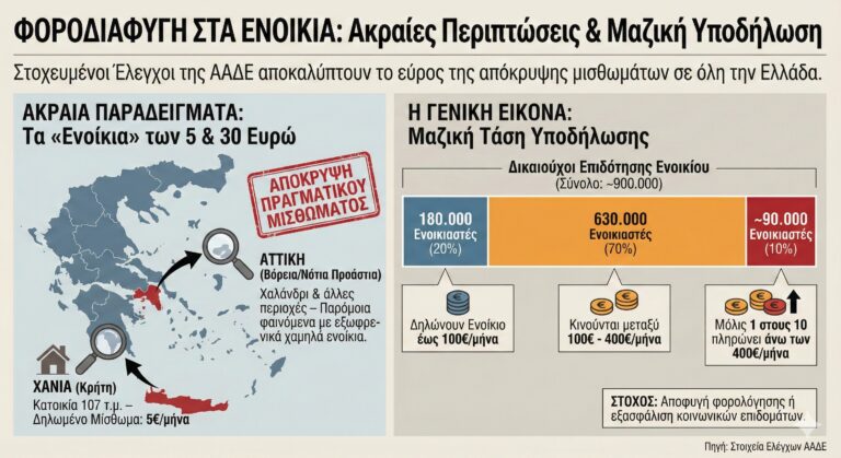 Έλεγχοι για τα “μαύρα” ενοίκια και στην Κρήτη – Φρένο στη φοροδιαφυγή με την ηλεκτρονική πληρωμή