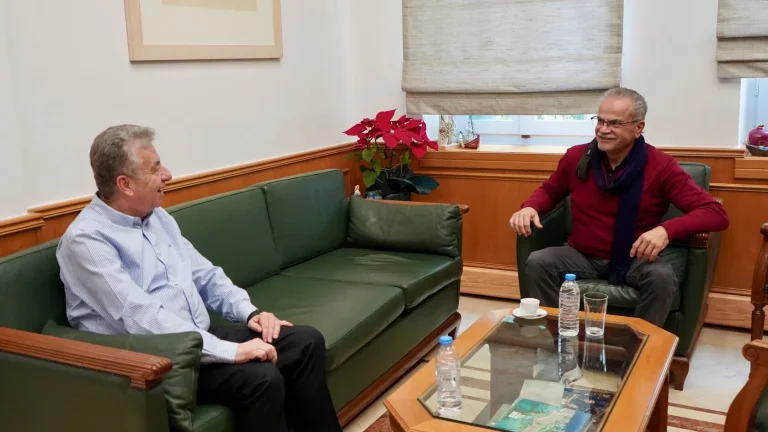 Στρατηγικοί άξονες ανάπτυξης και υποδομών στο επίκεντρο της συνάντησης Στ. Αρναουτάκη – Γ. Μαλανδράκη