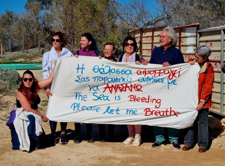 Διαμαρτυρία στην Παχιά Άμμο με πλακάτ και μαντινάδες – Ενημερώθηκε εισαγγελέας και έχουν κατατεθεί δύο μηνύσεις | Φωτός