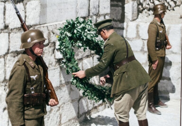  “Σε εκείνους που πέθαναν για την Μεγάλη Γερμανία”! – Όταν ο Τσολάκογλου ήρθε στα Χανιά για να αποτίσει φόρο τιμής στους πεσόντες Ναζί στο Γερμανικό Πουλί