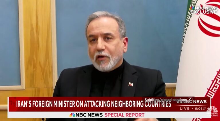 Ιρανός ΥΠΕΞ Αραγκτσί στο NBC: «Δεν ζητάμε κατάπαυση πυρός — Περιμένουμε τους Αμερικανούς αν στείλουν χερσαίες δυνάμεις»