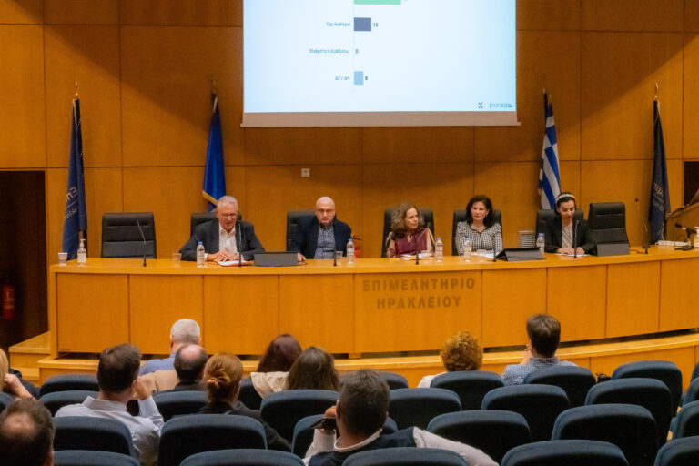 Το Πανεπιστήμιο Κρήτης παρουσίασε τα αποτελέσματα του προγράμματος «Πανεπιστήμια Αριστείας» στο Επιμελητήριο Ηρακλείου