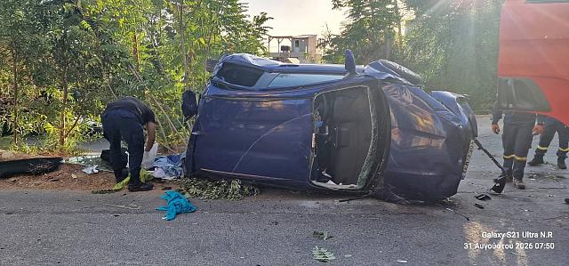 Ηράκλειο: Αυτοκίνητο έπεσε από τη γέφυρα της Παντάνασσας – Τυχεροί οι επιβάτες
