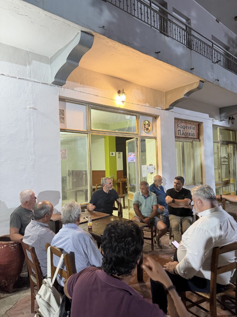 Μανόλης Χνάρης στα πυρόπληκτα χωριά του Δήμου Αγίου Βασιλείου – Στο επίκεντρο η αποζημίωση, η αποκατάσταση και η επόμενη μέρα